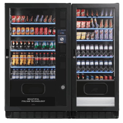 Vending Automaten mit vielfältigem Getränkeangebot, ideal für Unternehmen und öffentliche Orte.