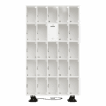 Verkaufsautomat mit 24 Fächern, Münzschlitz und digitalem Display.