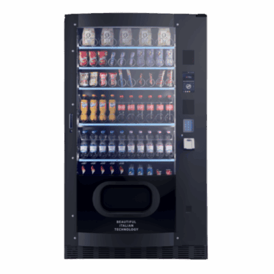 Vendingautomat mit vielfältigen Getränken und Snacks für den schnellen Konsum. Perfekt für Unternehm.
