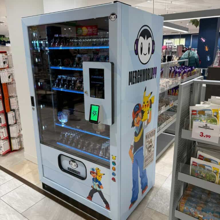 Sammelkarten-Automat von Merchworld99 mit Vendvibe-Technik in der GALERIA im Westfield Centro Oberhausen