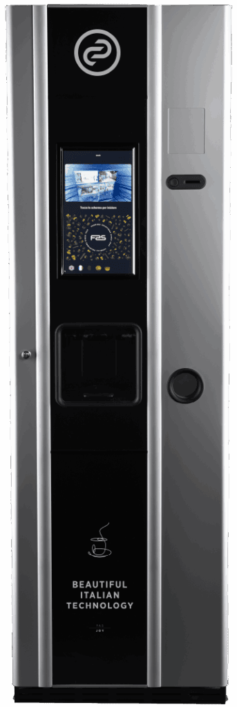 Moderner Kaffeeautomat Mia mit Touchscreen für frischen Kaffee.