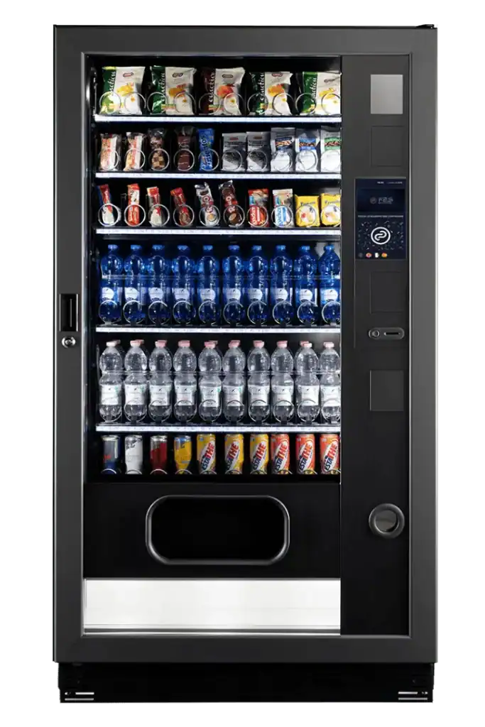 Snackautomat mit Münzeinwurf oder Kartenzahlung